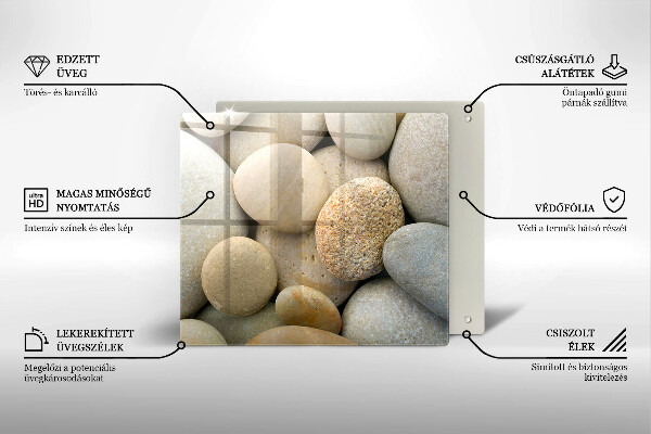 De vidrio templado Patrón de piedras ovaladas