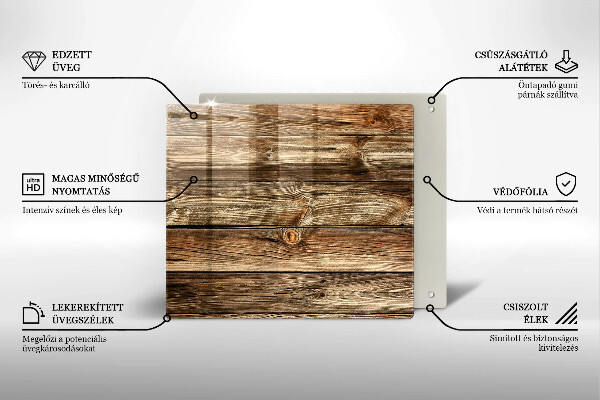 De vidrio templado Textura de tablón de madera