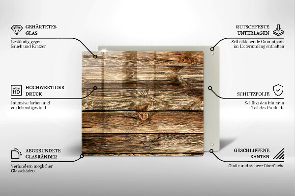 De vidrio templado Textura de tablón de madera