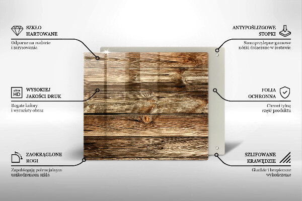 De vidrio templado Textura de tablón de madera