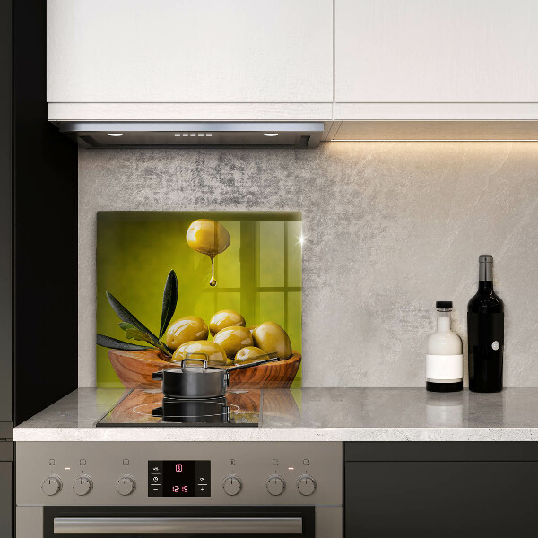 De vidrio templado Aceitunas sabrosas