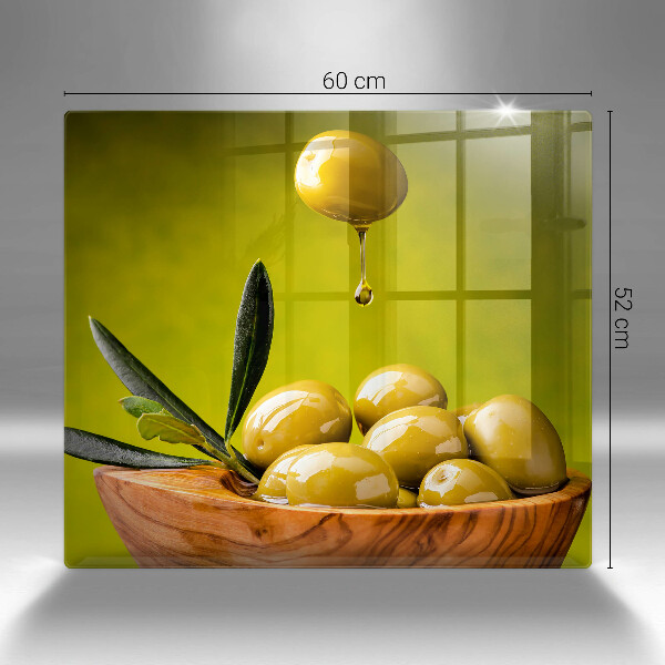 De vidrio templado Aceitunas sabrosas