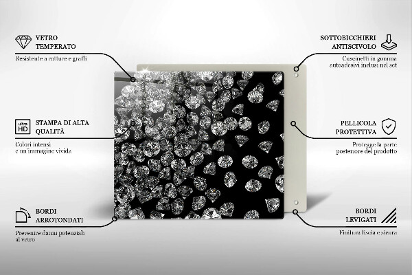 De vidrio templado Diamantes diamantes