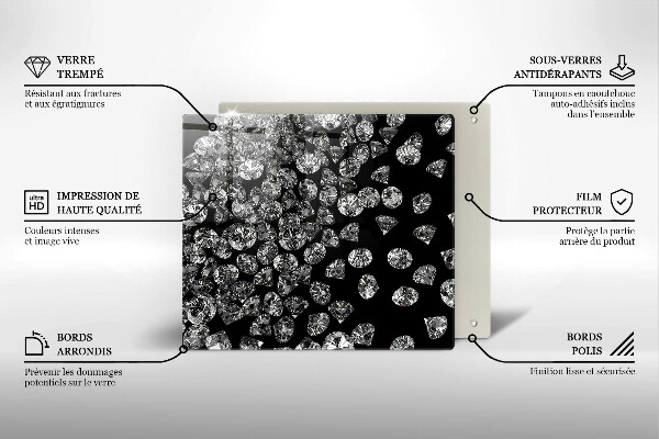 De vidrio templado Diamantes diamantes