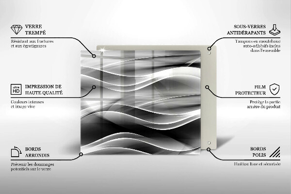 De vidrio templado Líneas abstractas de humo
