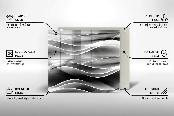 De vidrio templado Líneas abstractas de humo