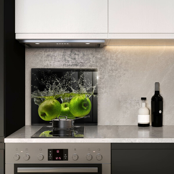 De vidrio templado Manzanas verdes y agua