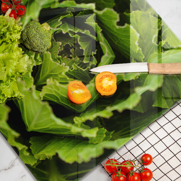 De vidrio templado Comer hojas de lechuga