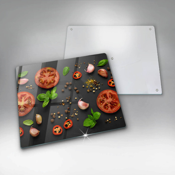 De vidrio templado Tomates y especias