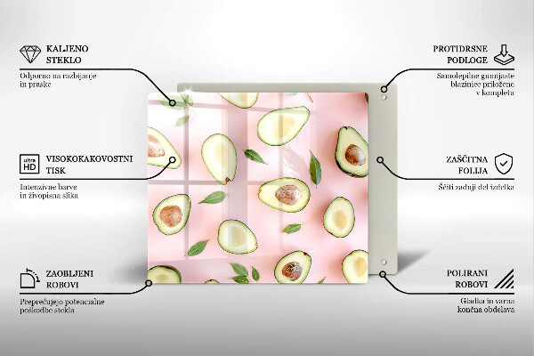 De vidrio templado Patrón de aguacate