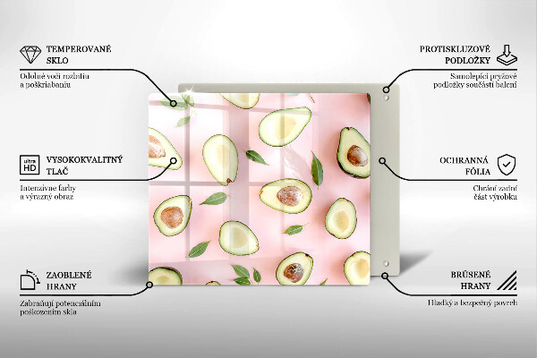 De vidrio templado Patrón de aguacate