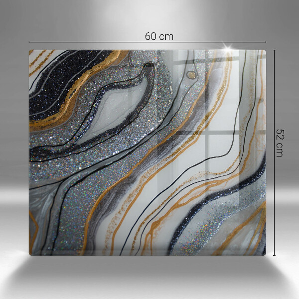 De vidrio templado Roca con oro