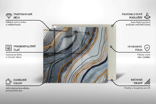 De vidrio templado Roca con oro