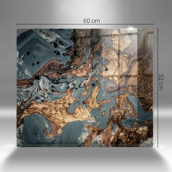 De vidrio templado Estructura de roca dorada