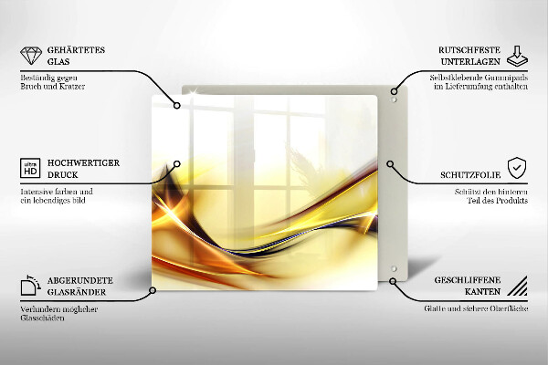 De vidrio templado Líneas abstractas de luz