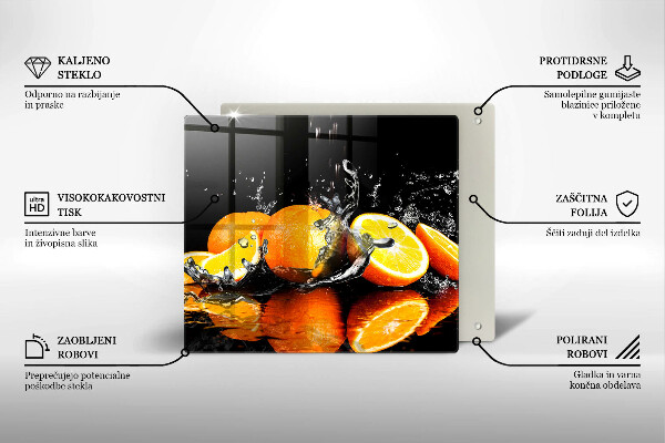 De vidrio templado Fruta jugosa de naranja