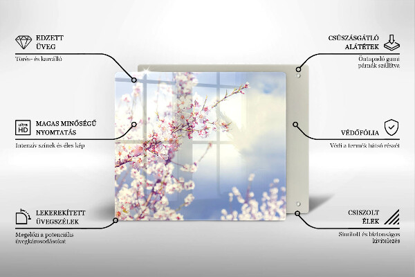 De vidrio templado Árbol floreciente