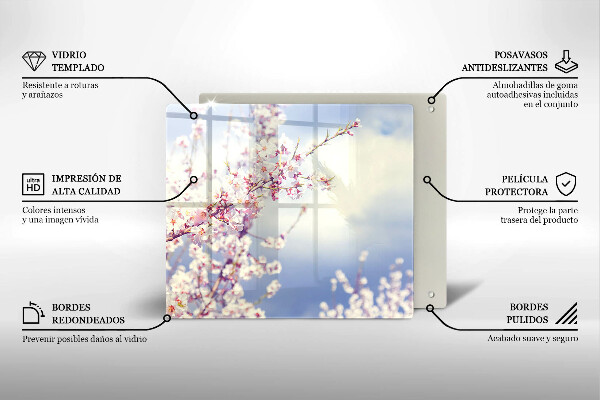 De vidrio templado Árbol floreciente