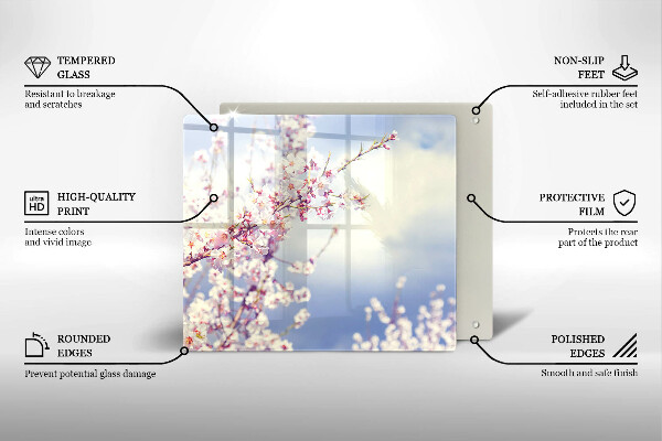 De vidrio templado Árbol floreciente