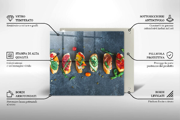 De vidrio templado Sándwiches coloridos
