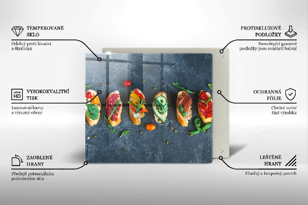 De vidrio templado Sándwiches coloridos