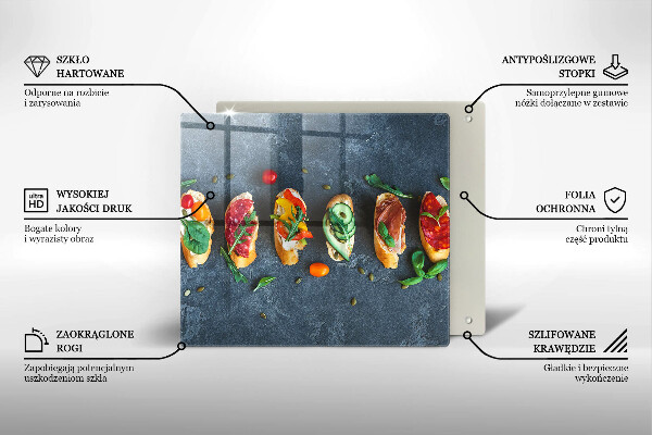 De vidrio templado Sándwiches coloridos