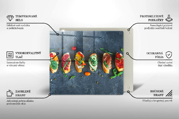 De vidrio templado Sándwiches coloridos