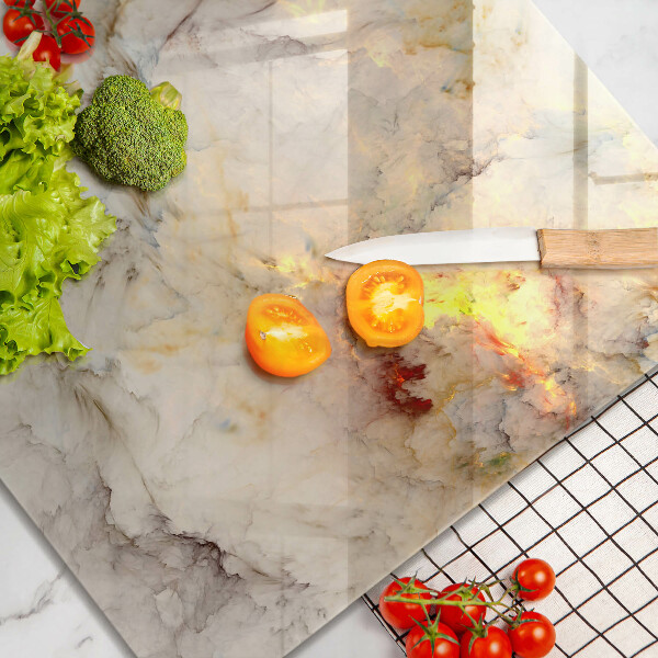 De vidrio templado Textura de mármol con oro