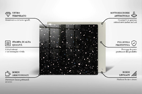 De vidrio templado Gres oscuro