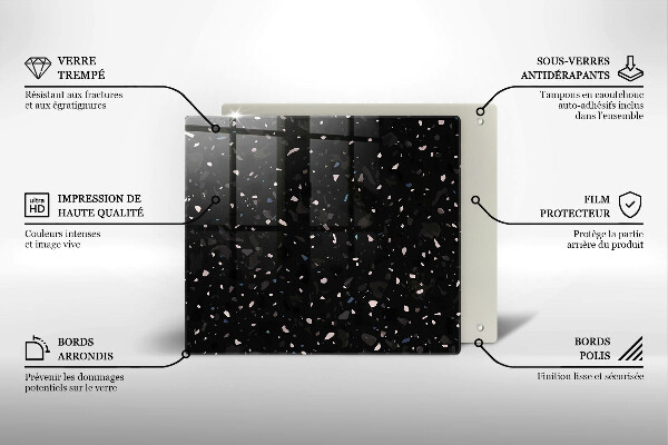 De vidrio templado Gres oscuro