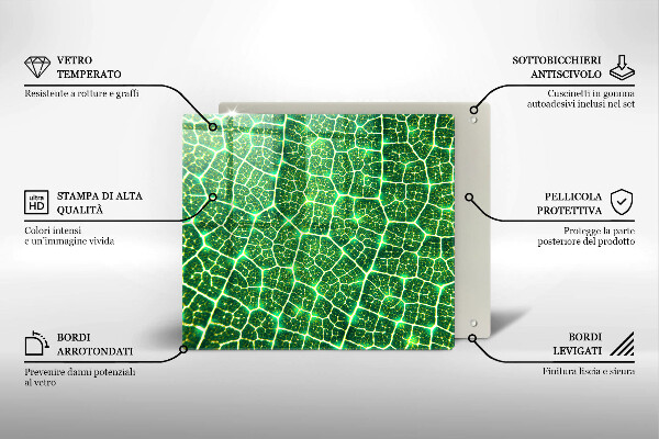 De vidrio templado Estructura de la hoja