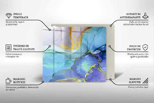 De vidrio templado Piedra dorada agrietada