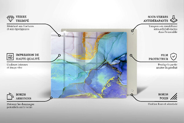 De vidrio templado Piedra dorada agrietada