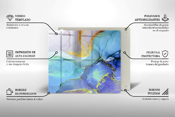 De vidrio templado Piedra dorada agrietada
