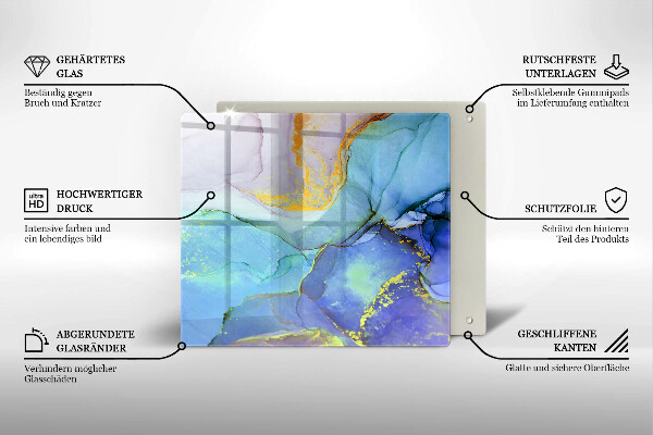 De vidrio templado Piedra dorada agrietada