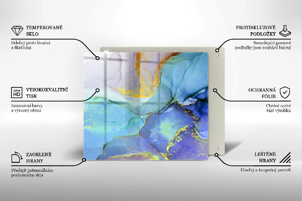 De vidrio templado Piedra dorada agrietada