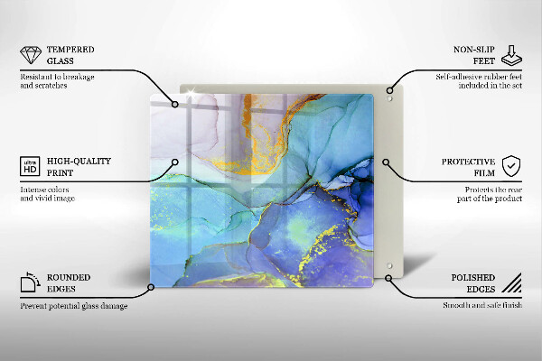 De vidrio templado Piedra dorada agrietada