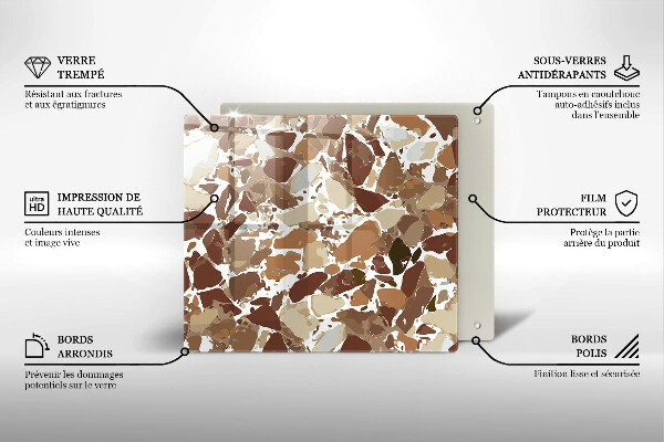 De vidrio templado Manchas decorativas de piedra