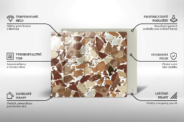 De vidrio templado Manchas decorativas de piedra