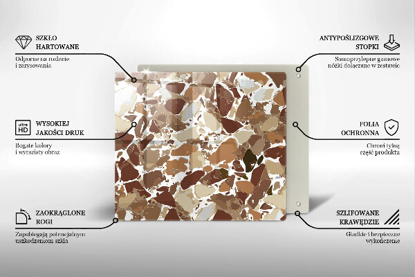 De vidrio templado Manchas decorativas de piedra