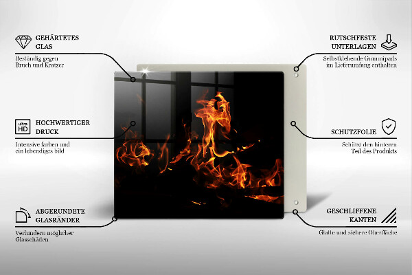 De vidrio templado Enciende una llama viva