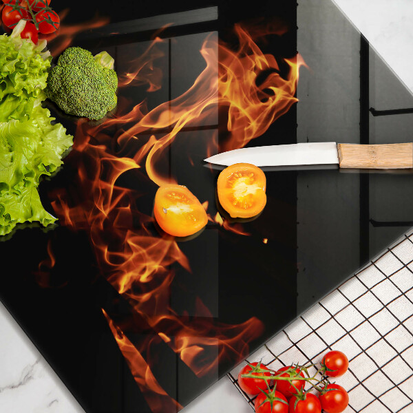 De vidrio templado Enciende una llama viva