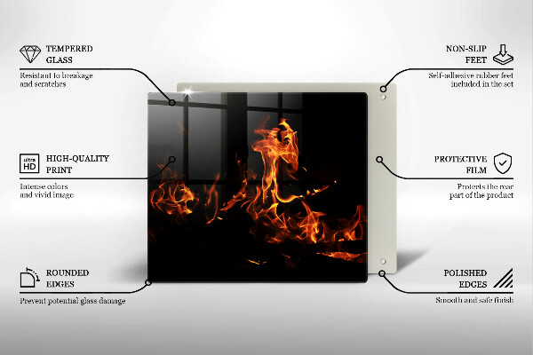 De vidrio templado Enciende una llama viva