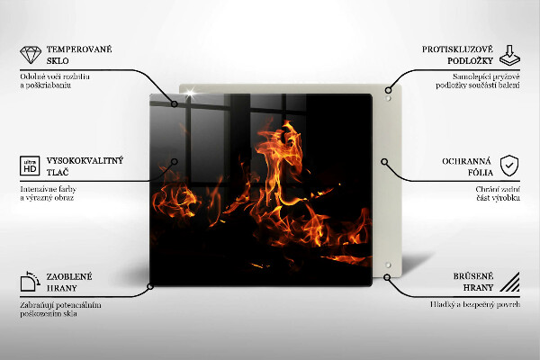 De vidrio templado Enciende una llama viva