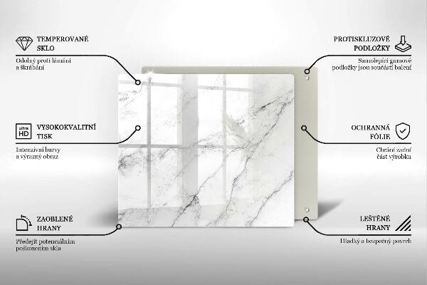 De vidrio templado Textura de mármol elegante