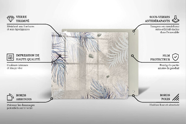 De vidrio templado Hojas sutiles