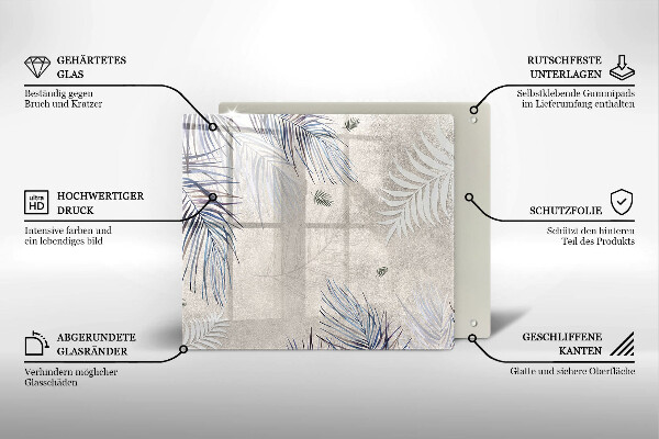 De vidrio templado Hojas sutiles