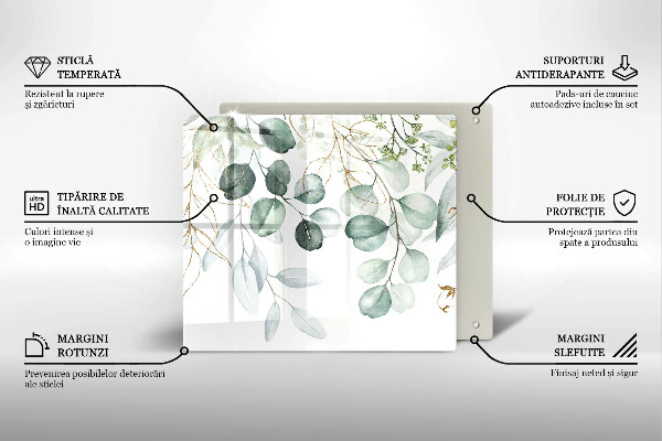 De vidrio templado Plantas pintadas