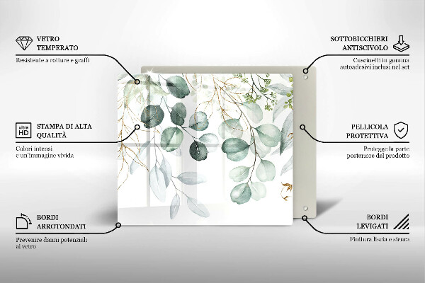 De vidrio templado Plantas pintadas