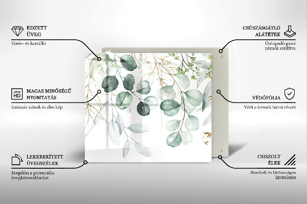 De vidrio templado Plantas pintadas